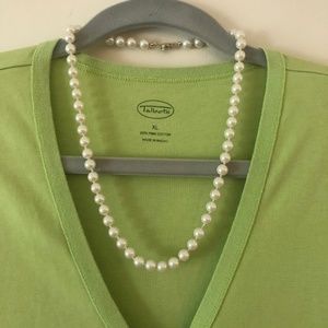 Soft Talbots Green V-Neck Cardigan